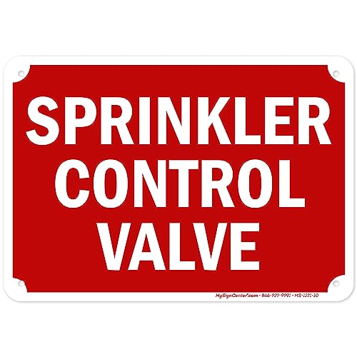 Sprinkler Control Valve Sign, 7x10 Inches, 55 mil thick HDPE (high density - size: 7x10 - Polyethylene