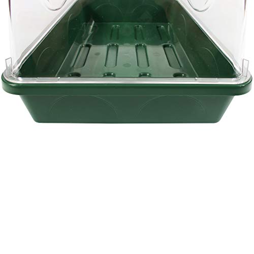 EarlyGrow 70738 Medium Domed Propagator, 15" x 9" x 7", Black/Dark Green - size: Medium without Extenders