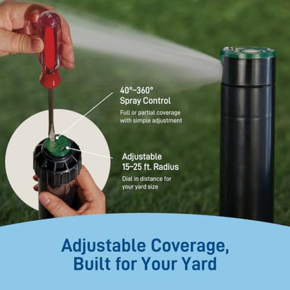 Orbit 2-Zone All-in-One Automatic Watering System - Automatic Sprinkler System for Yard Irrigation Setup - DIY Lawn Kit - Double Outlet Hose Timer - Easy Push-Fit Technology - Large Coverage - 50021 - style: Large Area