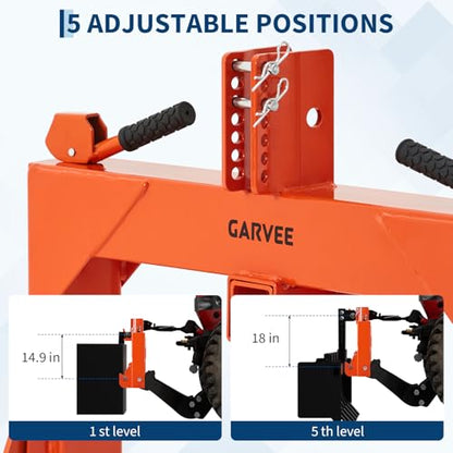 IDEALHOUSE 3-Point Quick Hitch with 2" Receiver & Versatile Top Adapter - color: Orange