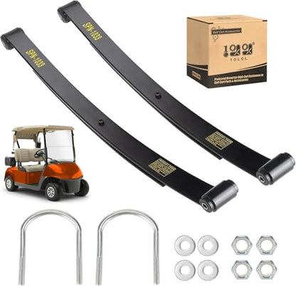 10L0L Heavy Duty Tapered Rear Leaf Springs Kit for EZGO RXV 2008-2013