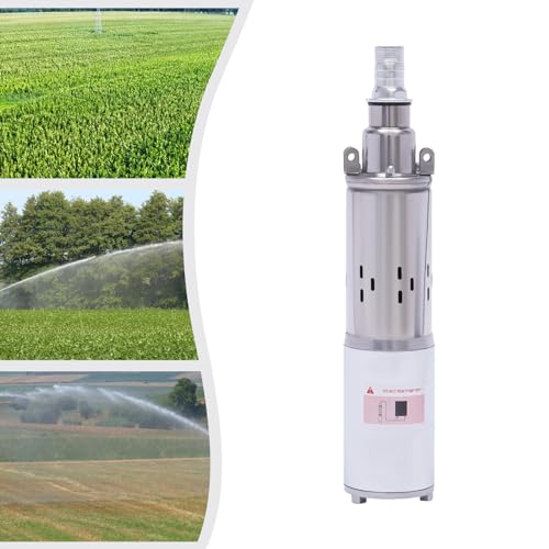 12 V Well Pump Deep Well Submersible Water Pump 180W Solar Pump Stainless Steel Deep Well Submersible Water Pump for Irrigation Home Industrial Livestock Drinking or Tank Filling (12V 180W) - color: 12v 180w