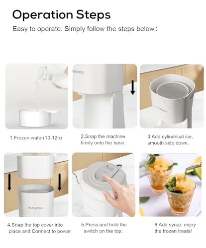 Shaved Ice Machine for Home, Electric ice Shaving Machine with 2 Ice Cups, Ice Shaver, Snow Cone Machine, Ice Crusher Snowcone Maker for Kids Birthday Party, House Warming Gifts (White) - color: White