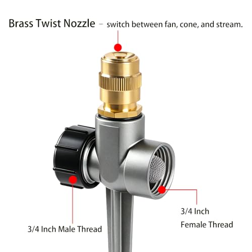 2-Pack Metal Spike Sprinkler, Large Area Water Sprinkler for Yard
