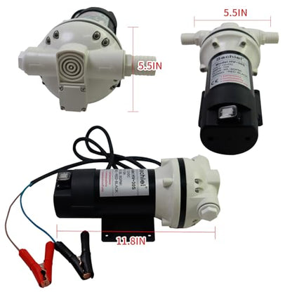 Sachiel DC 12V DEF Transfer Pump for Diesel Exhaust Fluid, Diaphragm Irrigation Self-Priming Electric Water Pump, Chemical Transfer Compatible, 400W, 10.6 GPM, 36ft Lift - style: 12V DEF TRANFER PUMP