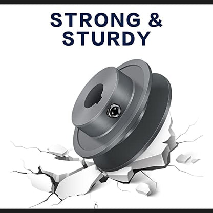 Mechanical Belt Pulley Single/Double Groove Web Sheave Bored-to-Size Belt Sheave Cast Iron Section(Single Groove,AK25-5/8)