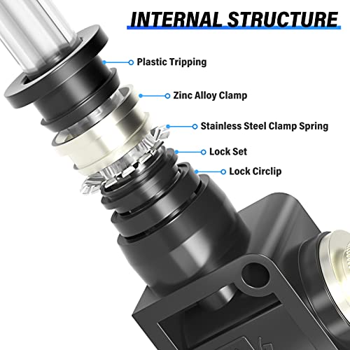 TAILONZ 1/4" SCF-1/4 Flow Control Valve 5pcs - size: 1/4"/Black/5PCS