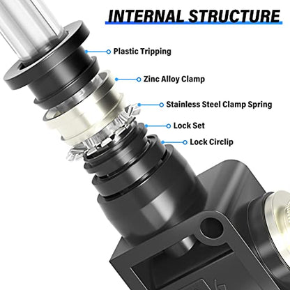 TAILONZ 1/4" SCF-1/4 Flow Control Valve 5pcs - size: 1/4"/Black/5PCS