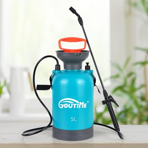 1.35-Gallon Pump Pressure Sprayer, 5L Garden Water Sprayer