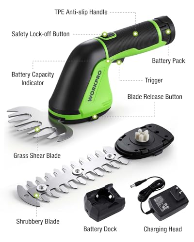 WORKPRO 12V Cordless Grass Shear & Hedge Trimmer