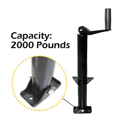 MaxxHaul 70159 14" Lift A-Frame Mount Trailer Jack with Top Wind - 2000 lbs. Capacity - style: A-Frame Mount