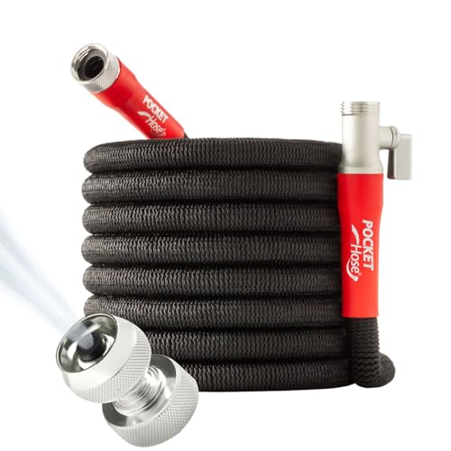 Pocket Hose 75 FT Silver Bullet 2.0 Hose, Turbo Shot Nozzle, Kink-Free - size: 75 FT