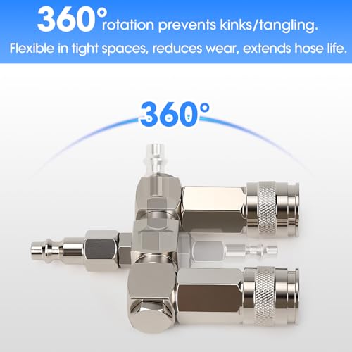 2-Way Air Hose Splitter, 1/4" NPT Air Compressor Connector