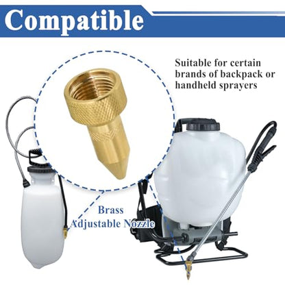 2 Pcs 181331 Brass Lawn Sprayer Adjustable Nozzle Kit