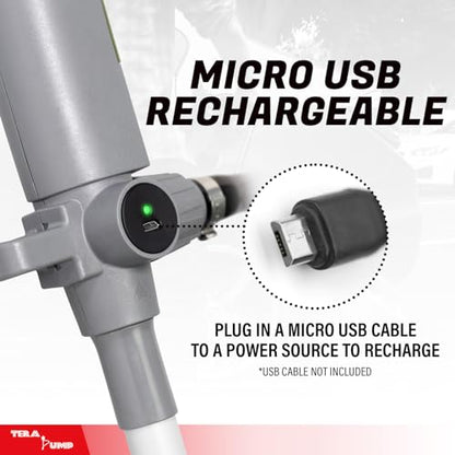 TERA PUMP 2nd Gen Fuel Transfer Pump, Cordless Portable - style: 4.9 ft Pump (Rechargeable)