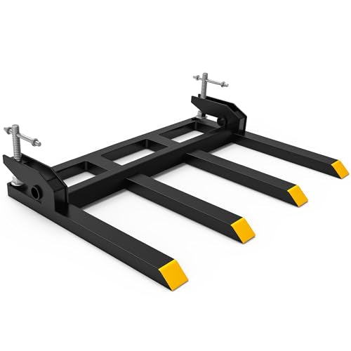 YITAMOTOR 2500lbs Clamp on Debris Forks Fits 48'' Tractor Bucket Loader - size: 4 Debris Forks