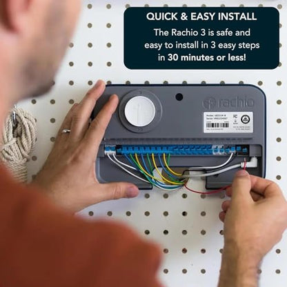 Rachio 3: Smart Sprinkler Controller, 16-Zone (Simple Auto Scheduling + Local Weather Intelligence. Save Water w/ Rain, Freeze & Wind Skip), Fast & Easy Install - size: 16 Zone (3rd Generation)