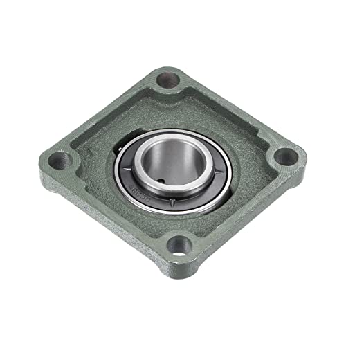 uxcell UCF207 Flange Block Bearings 35mm Bore Cast Iron Bearing Unit Set - size: 35mm