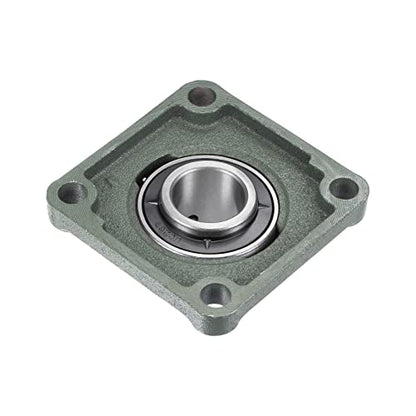 uxcell UCF207 Flange Block Bearings 35mm Bore Cast Iron Bearing Unit Set - size: 35mm