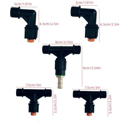 3 Nozzles Sprayer Boom Wand with Brass Fitting, Detachable Wide-Coverage Spray Attachment for Tractor or ATV Spray System