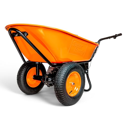 SuperHandy Electric Wheelbarrow Utility Cart, 24V, 330 lb, Power Wagon