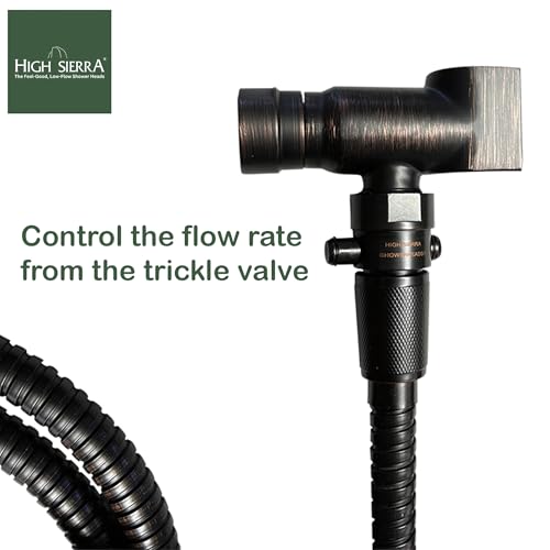 High Sierra® - All Lead-Free Brass Trickle Valve For Shower Heads. For Pause & Pressure Control. Easy To Push Button Reduces The Flow of Water or Shuts It Off to Just a Trickle - Brushed Gold - color: Brushed Gold