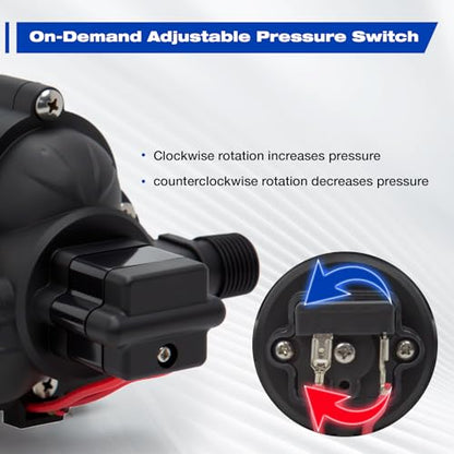 12 Volt Sprayer Pump, Chemical and Corrosion Resistant, 2.5GPM - size: 2.5GPM