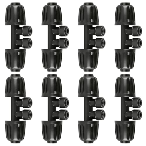 8 PCS 1/2" to 1/4" Drip Irrigation Tee Fitting,4 Way Quick Connect - size: 8PCS 1/2" to 1/4" Connect (4 Way))