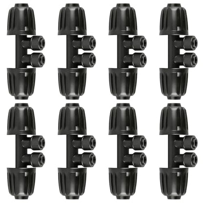 8 PCS 1/2" to 1/4" Drip Irrigation Tee Fitting,4 Way Quick Connect - size: 8PCS 1/2" to 1/4" Connect (4 Way))