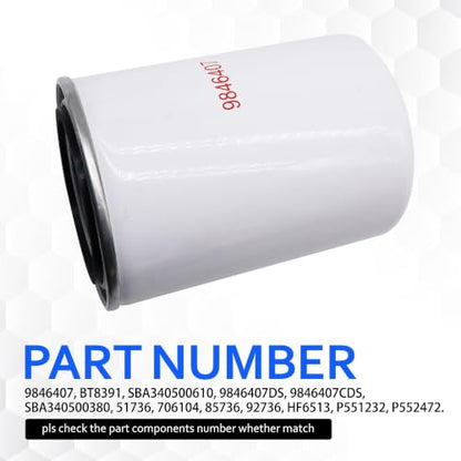 9846407 Hydraulic Spin-on Filter Replace BT8391 SBA340500610 - style: 9846407