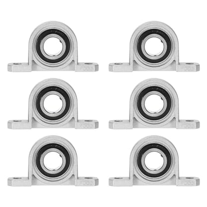 uxcell 6Pcs KP003 Pillow Block Bearing 17mm Bore Zinc Alloy, Self-Alignment - size: 17mm