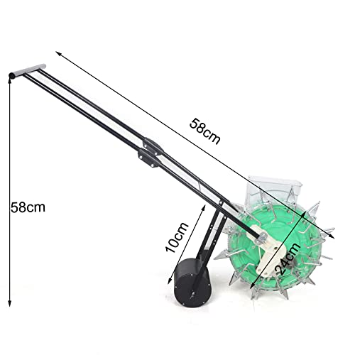 Gdrasuya10 Garden Spreaders,Multi-function Hand-Push Roller Seeder and Fertilizer Applicator,Peanut Corn Bean Planter Precision Garden Seed Planter Spreader