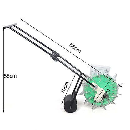 Gdrasuya10 Garden Spreaders,Multi-function Hand-Push Roller Seeder and Fertilizer Applicator,Peanut Corn Bean Planter Precision Garden Seed Planter Spreader