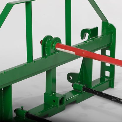 Titan Attachments Standard Series Global Euro Hay Frame with 39" Hay Spear and Stabilizers, Fits John Deere Style Tractors, Hay Spear Sleeves Included, 2" Receiver Hitch, Rated 4,000 LB