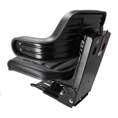 Seat Assembly - Grammer Style Vinyl Black fits John Deere 1020 2030 2040 2355 2555 2755 TY24764 fits Massey Ferguson 1672345M91 193451M1 3901773M91 fits Ford D9NN400DB12B fits Kubota fits FIAT 5161727