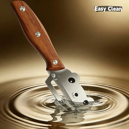 TEEVEA Vegetable Peeler, Stainless Steel PP Handle for Potato, Apple - color: Walnut-Silver-1