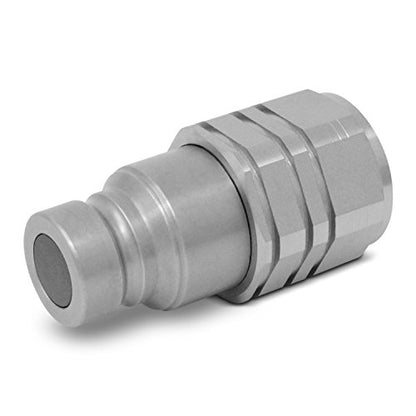 1/2" Skid Steer Flat Face Hydraulic Quick Connect Couplers/Couplings Set w/Dust Caps, 4 Sets - size: 4 Set