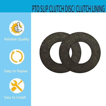 Replacement PTO Clutch DISC/Clutch Lining fits John Deere Rotary Cutter 2018 W44285 SW04543 Ford A-84011442 New Idea 527541 OD: 5.6" X ID: 3" (2pack)
