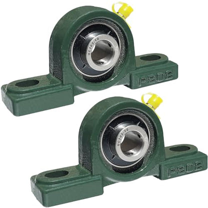 2 Pack UCP202-10 Pillow Block Bearing - 5/8" Mounted Pillow Block Bearings Solid Cast Iron Base - Self Alignment - style: UCP202-10