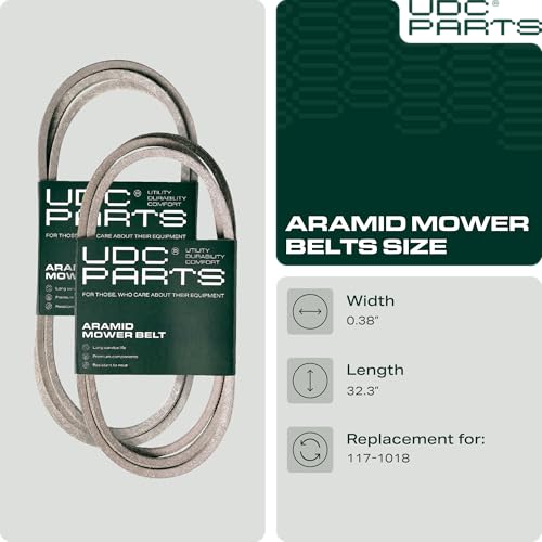 UDC Parts 117-1018 Toro Recycler 22 Inch Drive Belt Replacement, 3/8"x32.3" - size: 32.3"L x 0.38"W