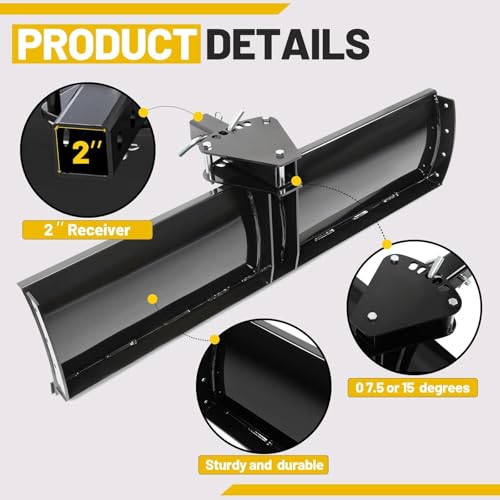Scrape Blade Implement 3-Point 48" 2 Inch Receiver for ATV UTV