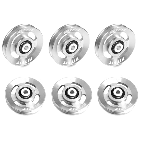 RitFit 90mm Aluminum Pulley Wheels, Power Rack Pulley Attachment - size: 6 pcs