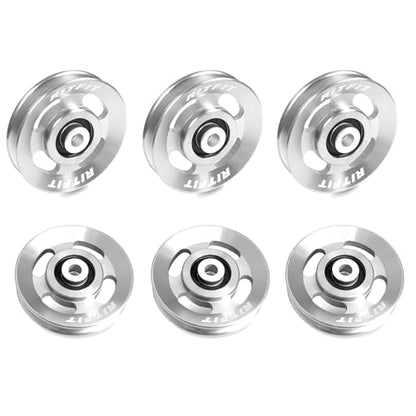 RitFit 90mm Aluminum Pulley Wheels, Power Rack Pulley Attachment - size: 6 pcs