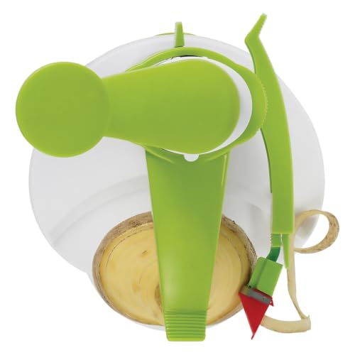 Starfrit Rotato Manual Peeler, 4 Spare Blades, Thumb Knife, Green/White