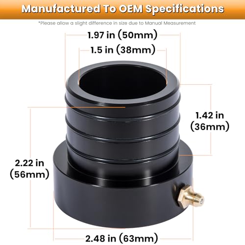 MG21103 Dana 30/44 Front Axle Tube Seal Pair For Jeep Wrangler JK JKU 2007-2018, YJ 1987-1995, TJ 1997-2006, LJ 2004-2006, Cherokee (XJ) 1984-2001, Grand Cherokee (ZJ) 1993-2001 (2PCS Black) - color: Black