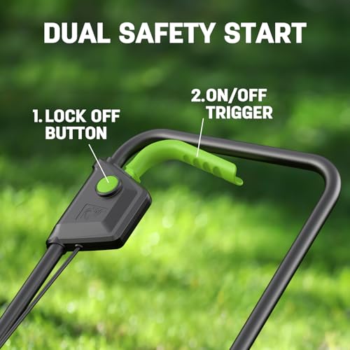 STEELITE 13-Inch Cordless Electric Lawn Mower for Small Yards