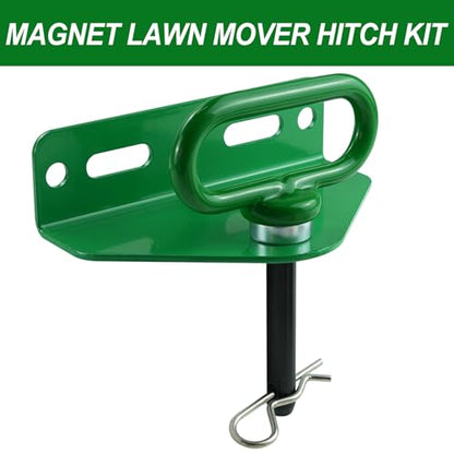Heavy Duty Zero Turn Mower Hitch Kit with Bolts 1/8"(3mm) and Strong Magnetic Hitch Pin 1/2'' Hole Trailer Hitch Mount Green (Pack of 1) - color: Green-Green