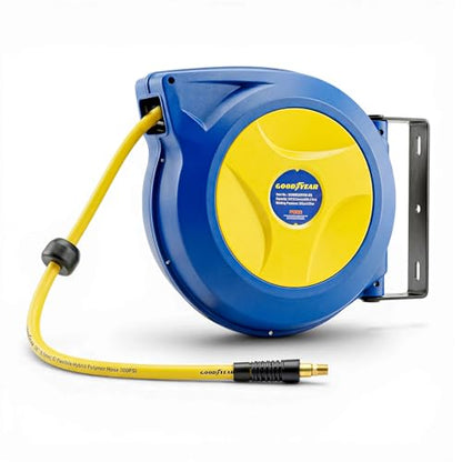 Goodyear Retractable Air Hose Reel, 3/8" x 50 FT - color: Automatic Rewind