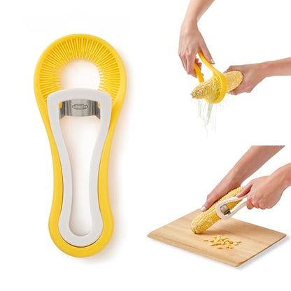 Chef’n Nesting Corn Tool Set, Corn Peeler and Desilker Brush, 2-in-1 Corn Silk Remover and Cob Stripper - style: Corn Tool Set