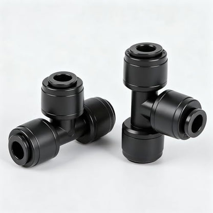 35 Pack Quick Connect 1/4 Inch Drip Irrigation Tee Fittings, 1/4'' Dripline Push-to-Fit T Connectors for 1/4-Inch Drip Tube Leak-Free Fittings for Garden Sprinkler Systems - size: 1/4" Quick Connect Tee-35P